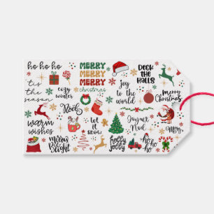Anpassningsbar - Märkre-Helgdag - offerter för jul Presentetikett