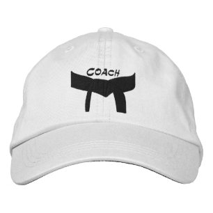 Anpassningsbar Martial Arts Black Bälte Coach Broderad Keps