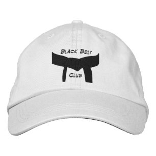 Anpassningsbar Martial Arts Black Bälte Klubb Broderad Keps