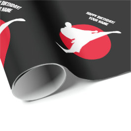 Anpassningsbar martials arts karate silhouette Bir Presentpapper