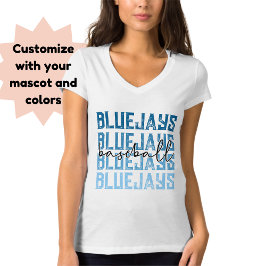 Anpassningsbar mascot baseball trendig grunge t shirt
