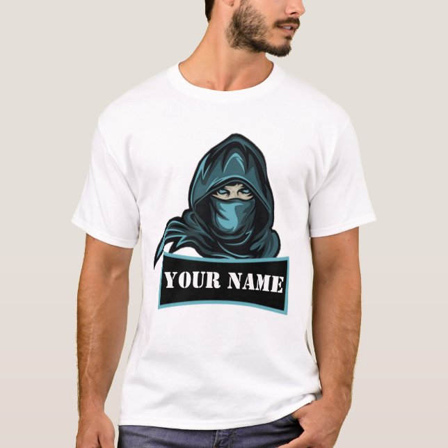 Anpassningsbar Mask Ninja T-Shirt - Personlig Mana (Framsida)
