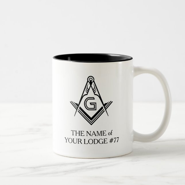 Anpassningsbar Masonic Mugg | Freemason-gåvor (Höger)