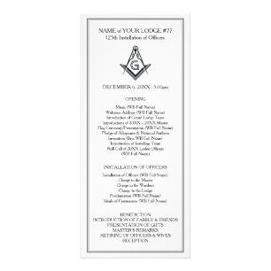 Anpassningsbar Masonic-rackkort   Kontorsinstallat Reklamkort