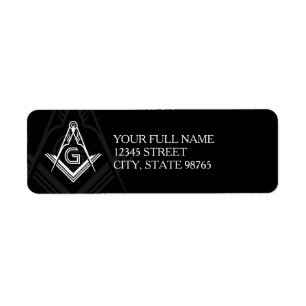 Anpassningsbar Masonic-Returetiketter Returadress Etikett
