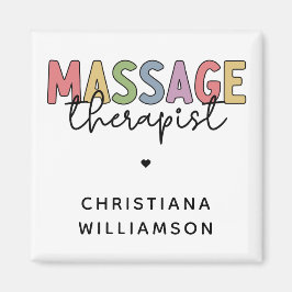 Anpassningsbar Massage Therapist | Gift för massag Magnet