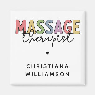 Anpassningsbar Massage Therapist   Gift för massag Magnet