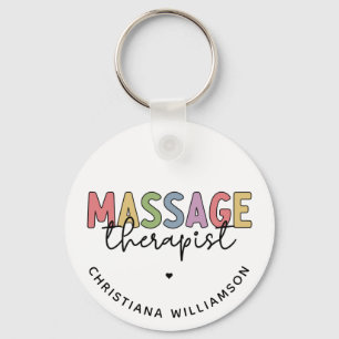Anpassningsbar Massage Therapist   Gift för massag Nyckelring