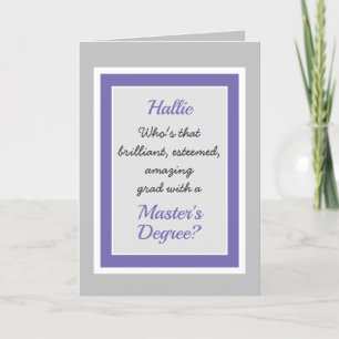 Anpassningsbar Master's Grattiss Card Kort