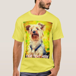 Anpassningsbar, matartext och foto t shirt