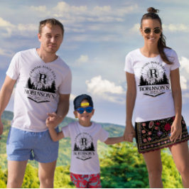 Anpassningsbar matchande familjekampanjmonogram t shirt