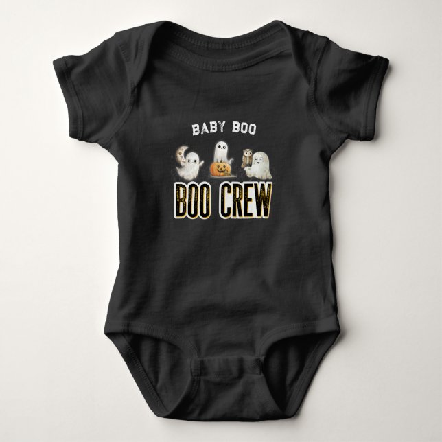 Anpassningsbar Matchin Baby Boo Crew Halloween T Shirt (Framsida)