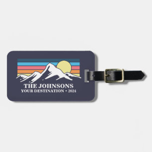 Anpassningsbar Matching Family Vacation Camping Gr Bagagebricka