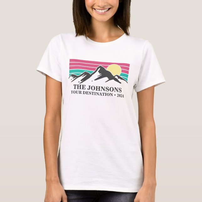 Anpassningsbar Matching Family Vacation Camping Gr T Shirt (Framsida)