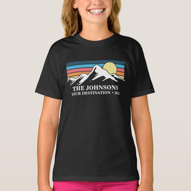 Anpassningsbar Matching Family Vacation Camping Gr T Shirt (Framsida)