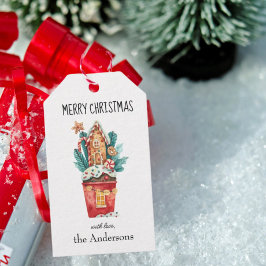 Anpassningsbar Matching Houses & Sweets Gift-Märkr Presentetikett