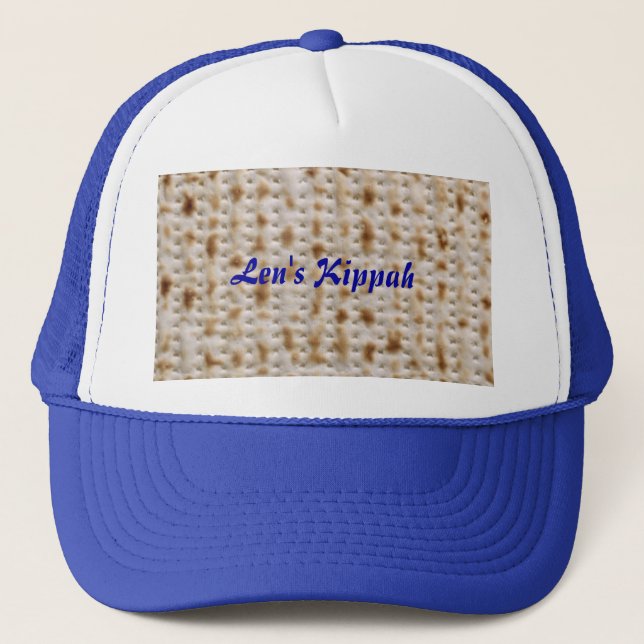 Anpassningsbar Matzoh Kippah Pesach Seder Hat Truckerkeps (Framsida)