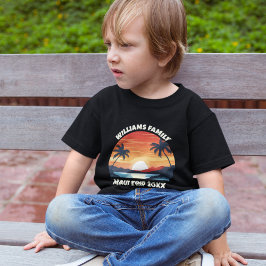 Anpassningsbar Maui Resa Coola Sunrise Handflatan  T Shirt
