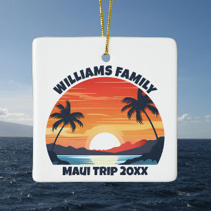 Anpassningsbar Maui Resa Coola Sunrise Souvenir ju Julgransprydnad Keramik