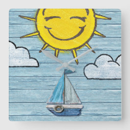 Anpassningsbar med fyrkantig väggklocka Utformning