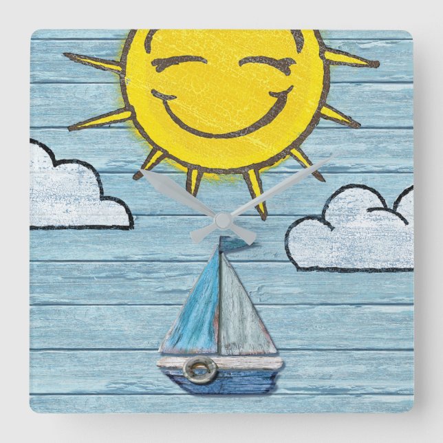 Anpassningsbar med fyrkantig väggklocka Utformning (Framsida)