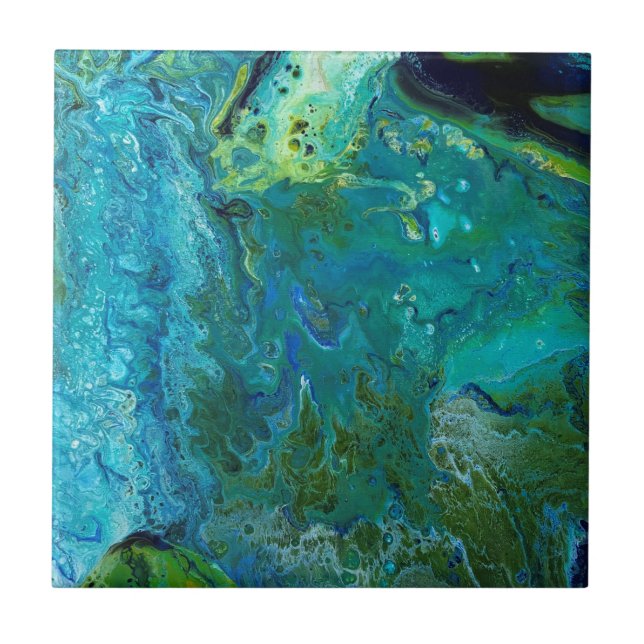 Anpassningsbar med Johnson Abstrakt Art Kakelplatta (Framsidan)