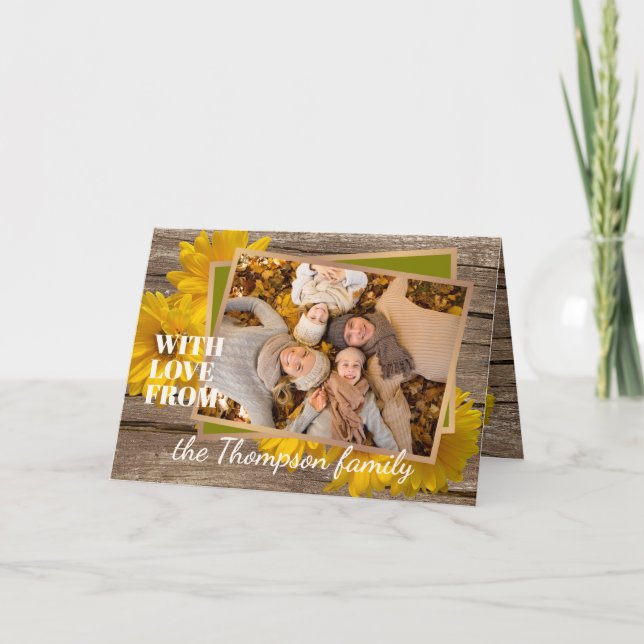 Anpassningsbar med Kärlek för Helgdag av Thanksgiv Helgkort (Framsida)