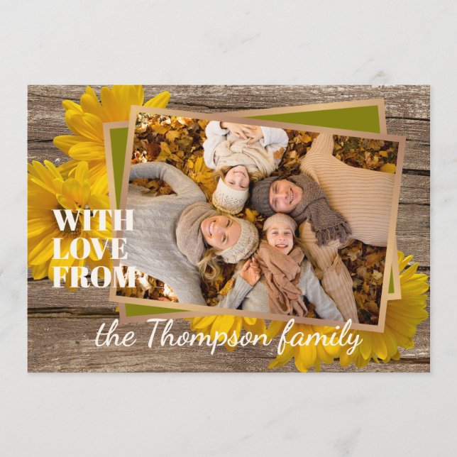 Anpassningsbar med Kärlek för Helgdag av Thanksgiv Julkort (Framsida)