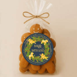 Anpassningsbar med Kärlek julkaksföretag Runt Klistermärke