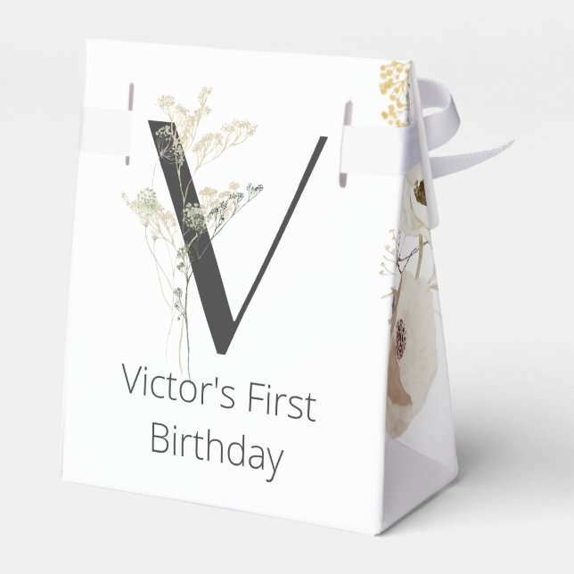 Anpassningsbar med mjuk färg-Vild blomma Presentaskar (Baksidan Sidan)