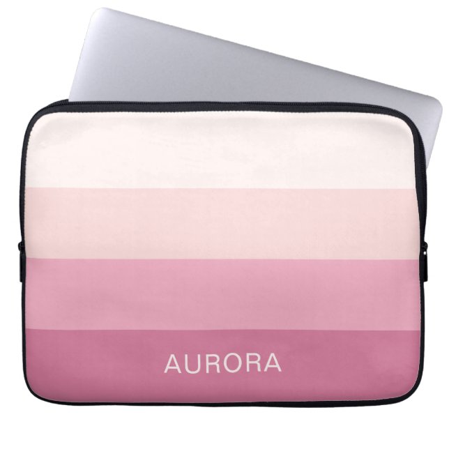 Anpassningsbar med motiv övertoning med Namn - Laptop Fodral (Framsidan)