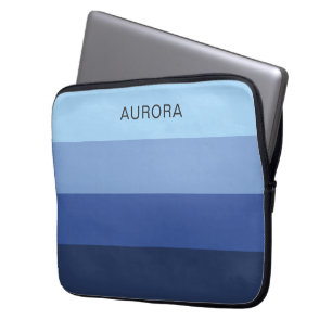Anpassningsbar med motiv övertoning med Namn - Laptop Fodral