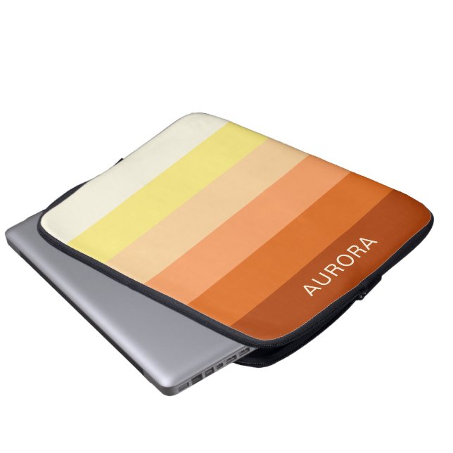 Anpassningsbar med motiv övertoning med Namn - Laptop Fodral (Framre botten)