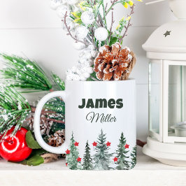 Anpassningsbar med Namn denna Gift Julgran Helgdag Kaffemugg