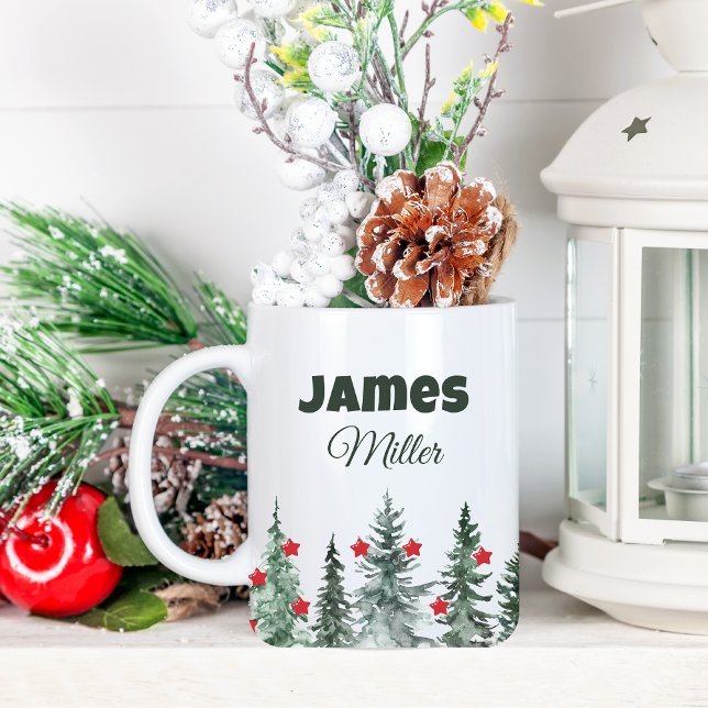 Anpassningsbar med Namn denna Gift Julgran Helgdag Kaffemugg (Skapare uppladdad)