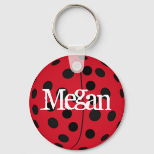 Anpassningsbar med namnet Megan Ladybug Nyckelring