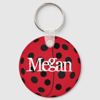 Anpassningsbar med namnet Megan Ladybug Nyckelring