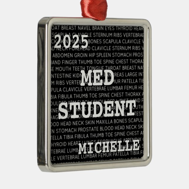 Anpassningsbar Med Student Medicinsk terminologi j Julgransprydnad Metall (Höger)