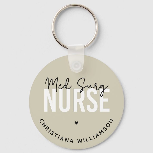 Anpassningsbar Med Surg Nurse | Sjuksköterska för  Nyckelring (Framsida)