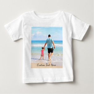 Anpassningsbar med text i foto Baby T-Shirt-presen T Shirt