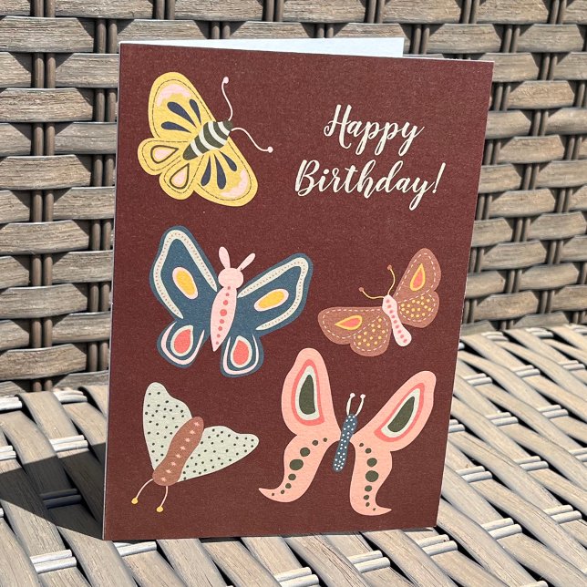 Anpassningsbar-meddelande för folkArt Moths Butter Kort (Skapare uppladdad)