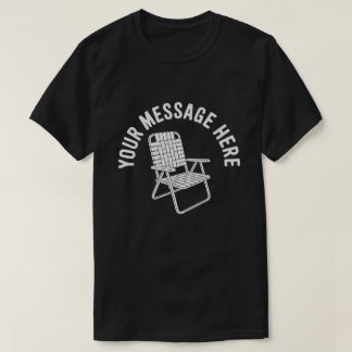 Anpassningsbar meddelandefällstol Minimalistisk de T Shirt