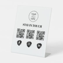 Anpassningsbar Media QR-kodsignatur Bord