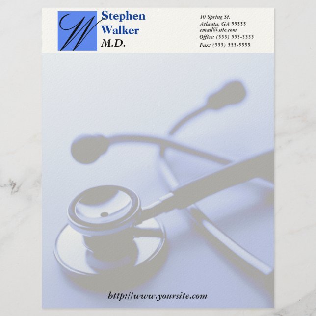 Anpassningsbar Medical Doktor Stationary Brevhuvud (Framsida)