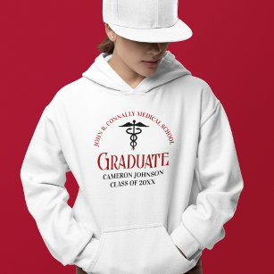 Anpassningsbar Medical School Red Studenten Hoodie