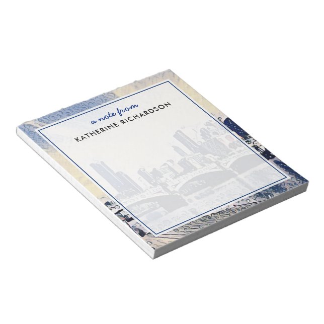 Anpassningsbar Melbourne Australia Watercolor Art Anteckningsblock (Vinklad)