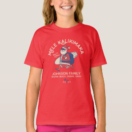 Anpassningsbar Mele Kalikimaka Santa Hawaiian Jul T Shirt