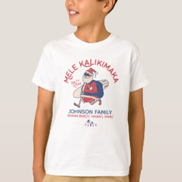 Anpassningsbar Mele Kalikimaka Santa Hawaiian Jul T Shirt