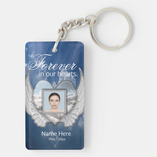 Anpassningsbar Memorial Angel Vingar Heart Lägg ti (Baksidan)