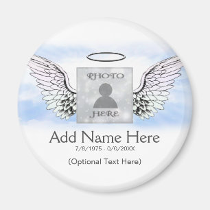 Anpassningsbar Memorial Angel Vingar och moln Magnet